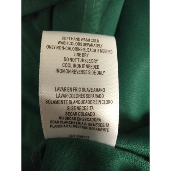 Danny and Nicole Women's Green Lace Overlay Sleeveless Dress w/Keyhole Size 12 - Picture 7 of 7